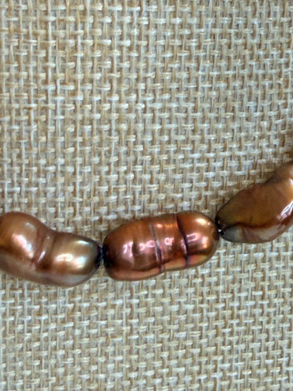 Real Freshwater Chocolate Baroque Pearl Necklace | Handmade - Picture 7 of 9